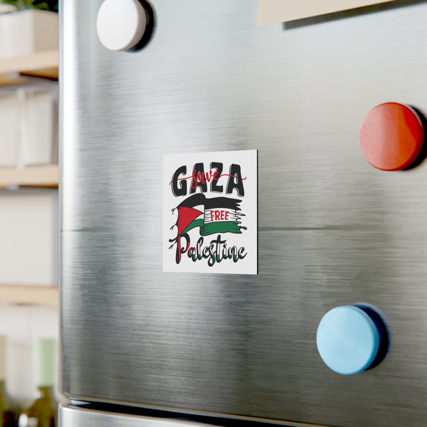 Free Palestine Square Magnet