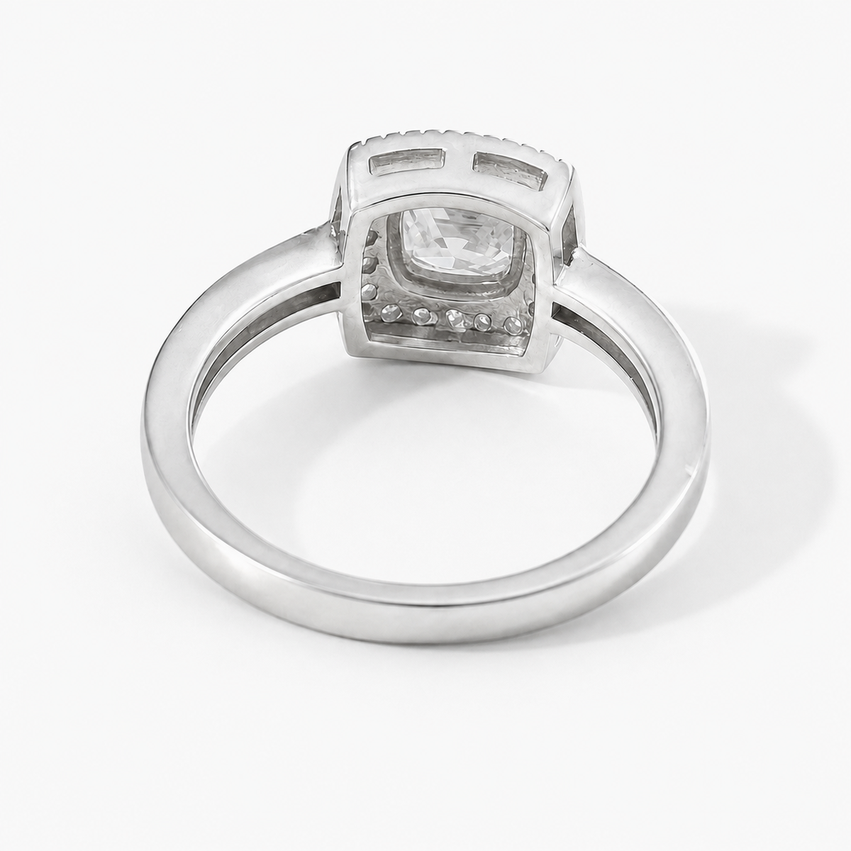 Bague Auréole Céleste - Argent Sterling 925 et Zirconium Cubique