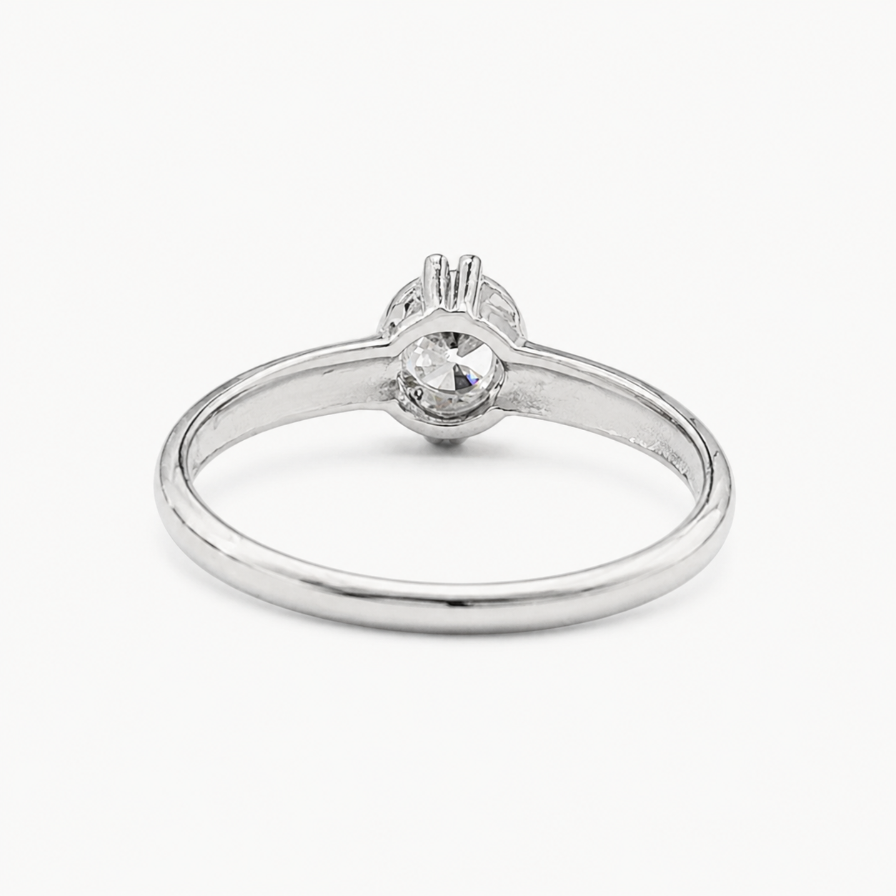 The Amélie Classic Solitaire Ring – Sterling Silver & CZ
