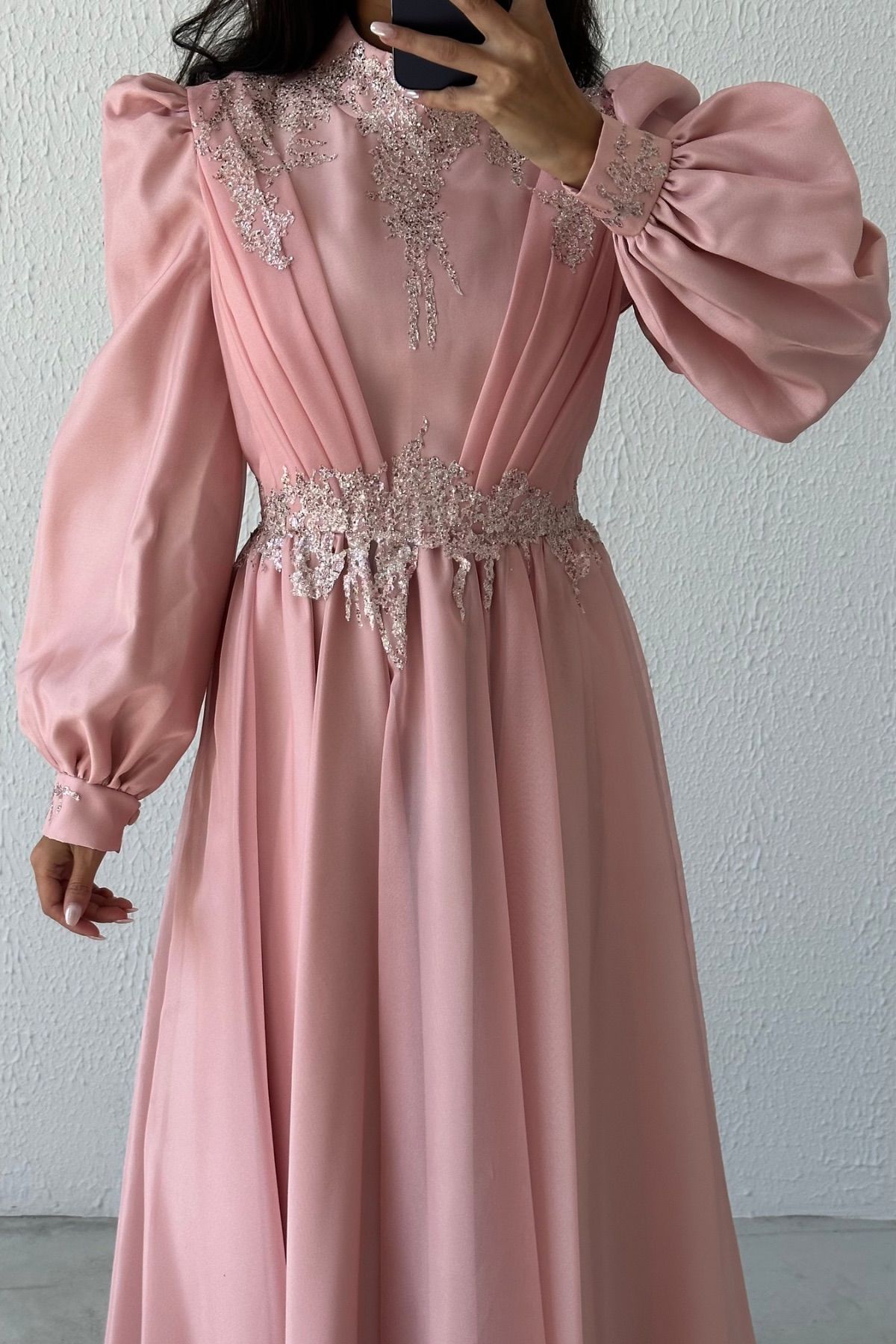 Chic Embroidered Organza Evening Dress 0025