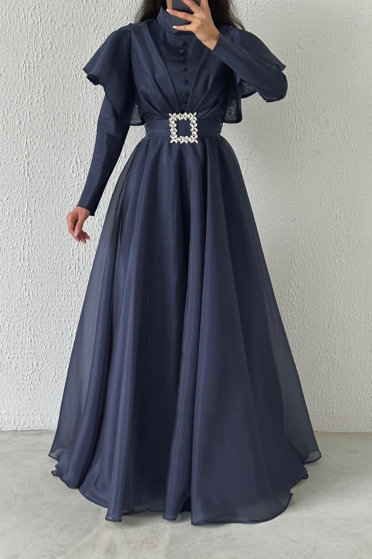 Glamorous Organza Evening Dress 0001