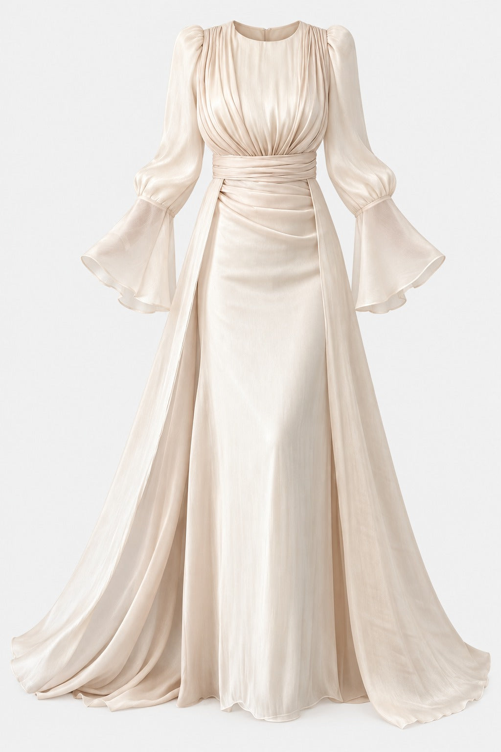 The Selene Cape Draped Evening Gown