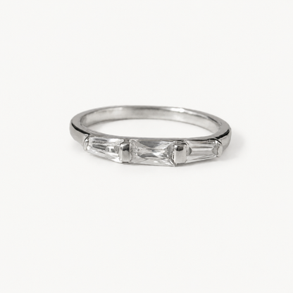 The Élodie Crystal Ring – Sterling Silver & CZ