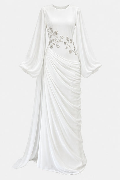 The Ebru Draped Evening Gown