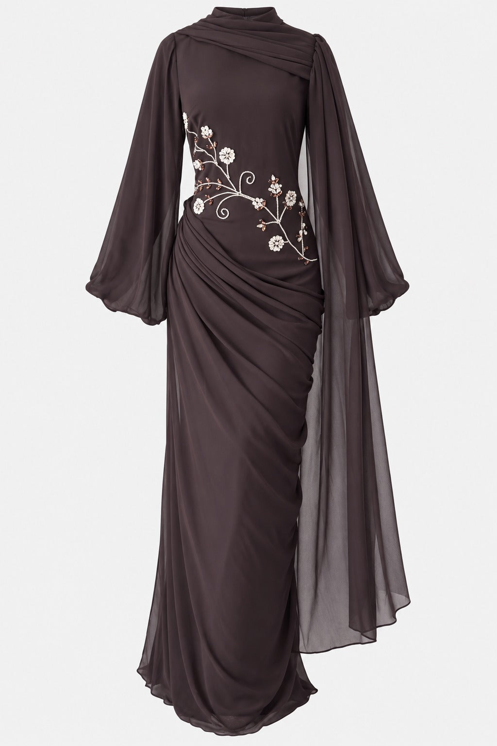 The Ebru Draped Evening Gown