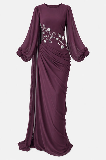 The Ebru Draped Evening Gown