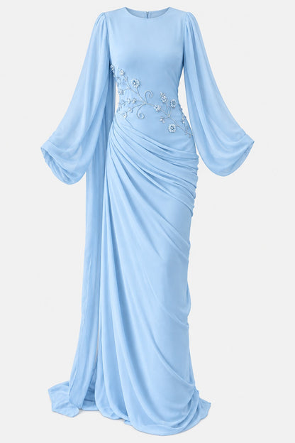 The Ebru Draped Evening Gown
