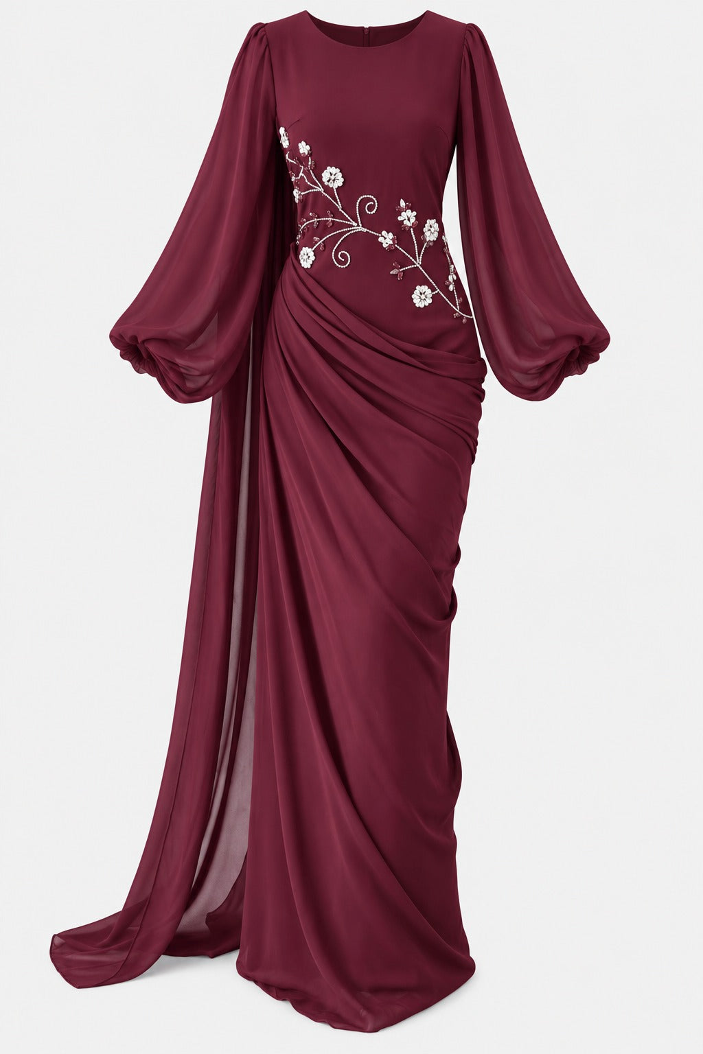 The Ebru Draped Evening Gown