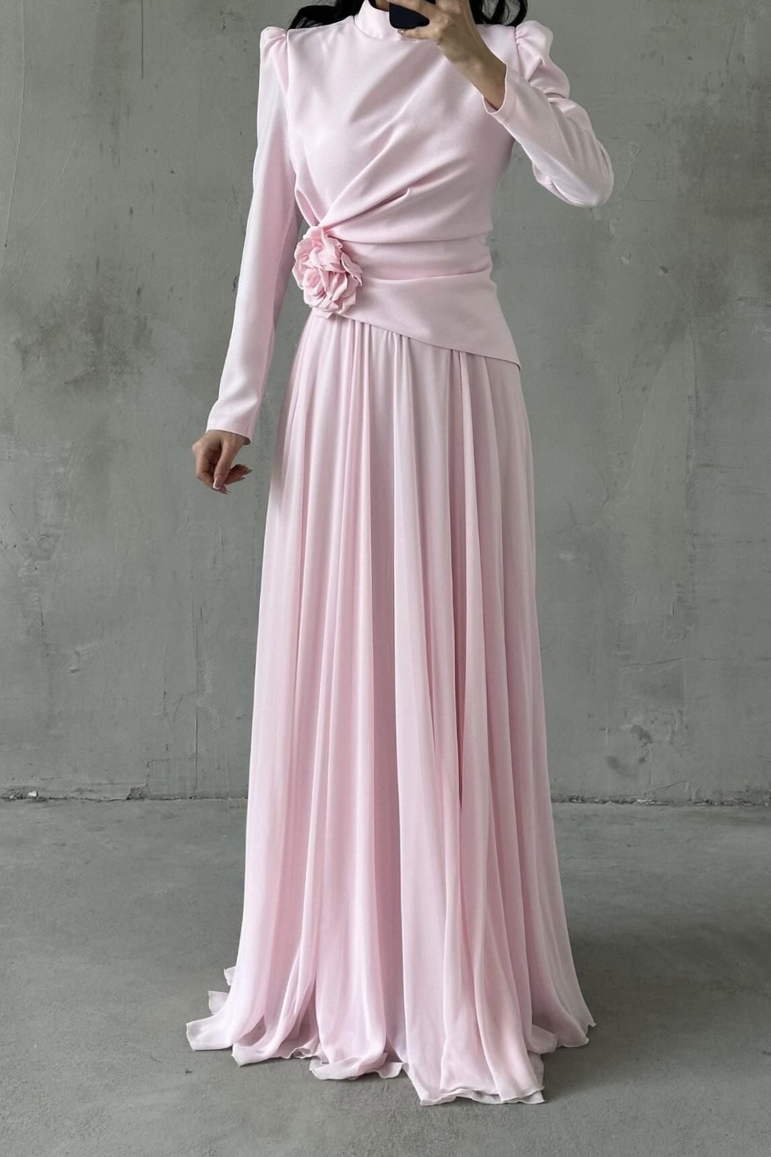 The Serelle Floral Draped Gown