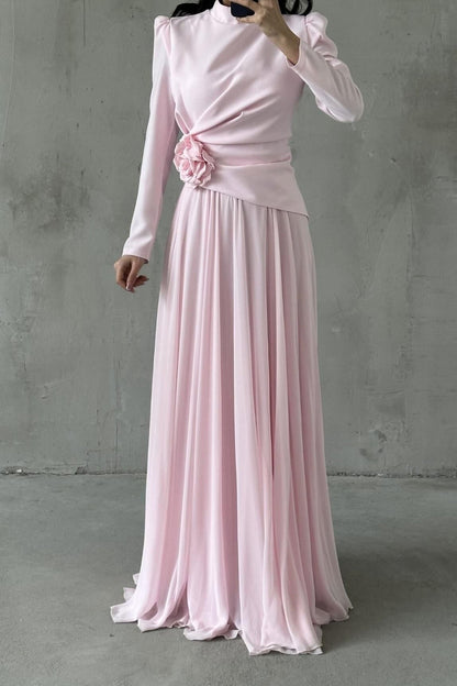 The Serelle Floral Draped Gown
