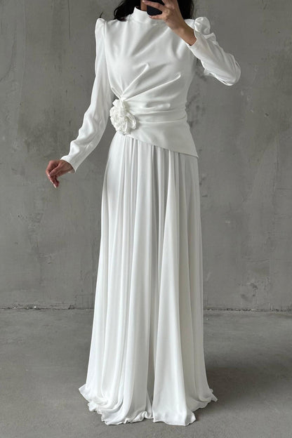 The Serelle Floral Draped Gown