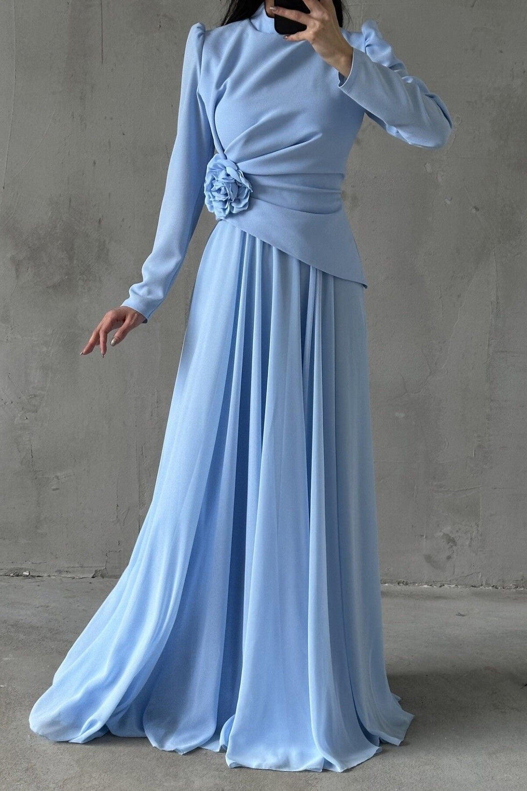 The Serelle Floral Draped Gown