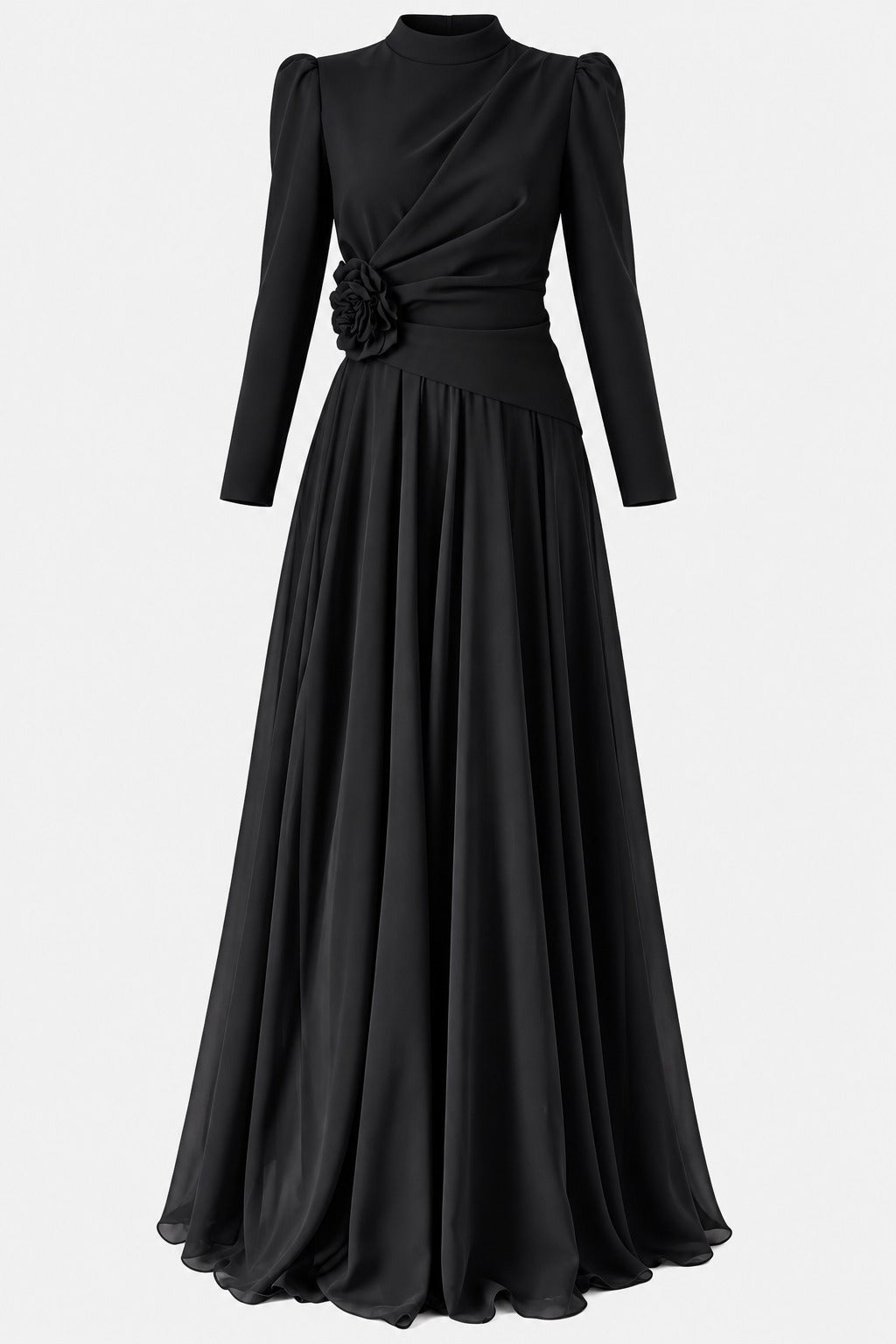 The Serelle Floral Draped Gown
