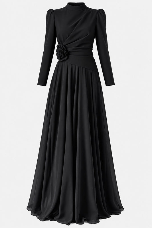 The Serelle Floral Draped Gown