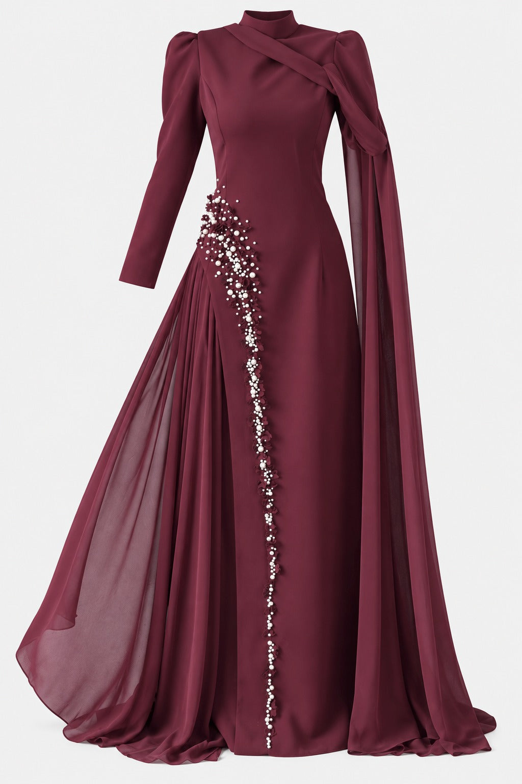 The Aurelle Pearl Trail Gown