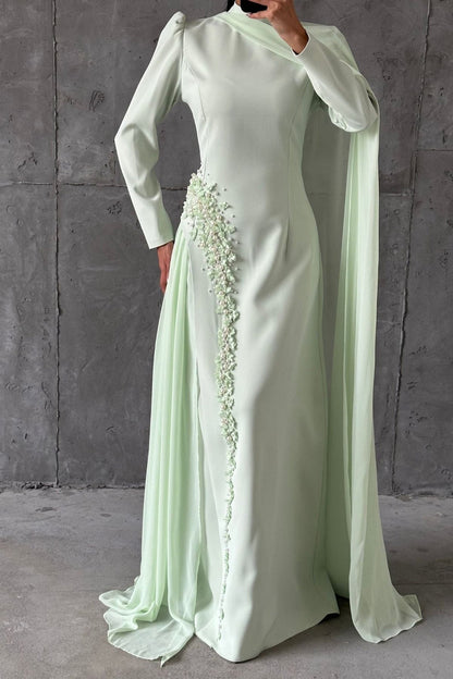 The Aurelle Pearl Trail Gown