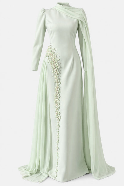The Aurelle Pearl Trail Gown