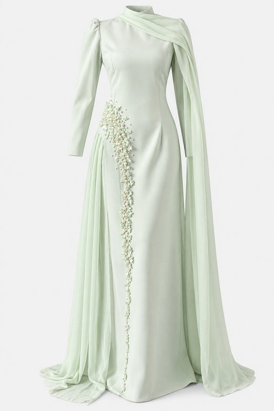 The Aurelle Pearl Trail Gown