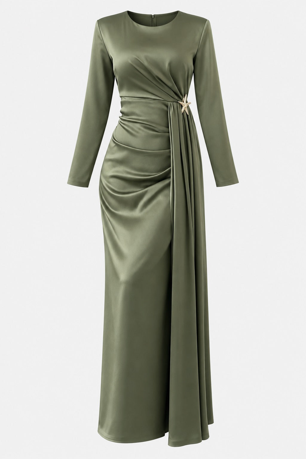 The Evelisse Lace Draped Gown