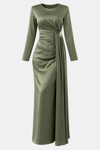 The Evelisse Lace Draped Gown