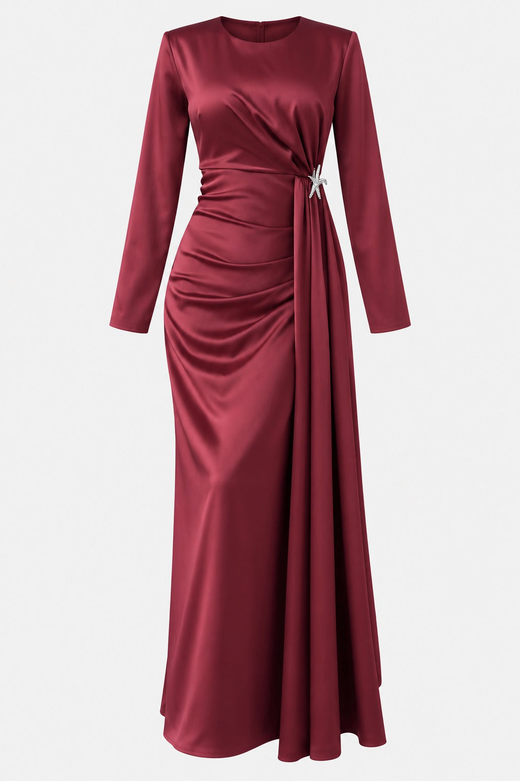 The Evelisse Lace Draped Gown