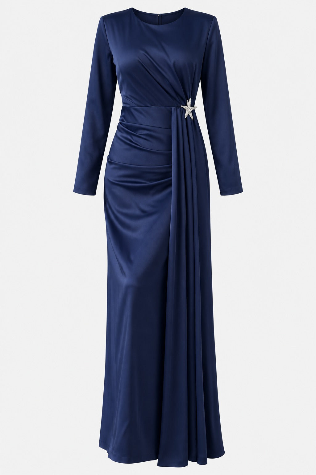 The Evelisse Lace Draped Gown