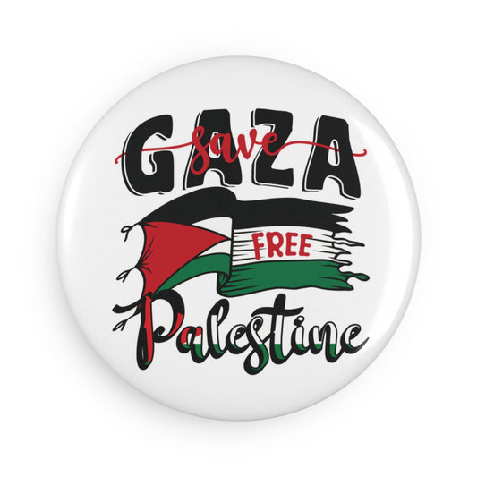 Free Palestine  Button Magnet, Round