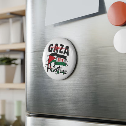 Free Palestine  Button Magnet, Round