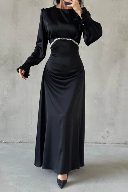 The Seraphina Embellished Satin Maxi Dress 6247