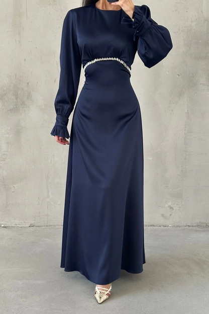 The Seraphina Embellished Satin Maxi Dress 6247