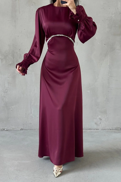 The Seraphina Embellished Satin Maxi Dress 6247
