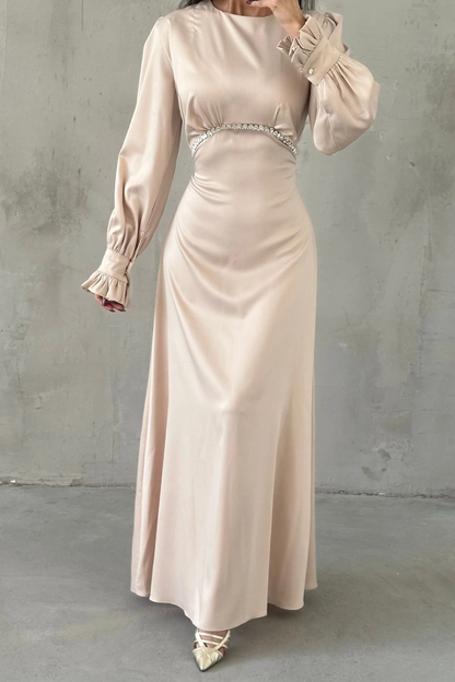 The Seraphina Embellished Satin Maxi Dress 6247