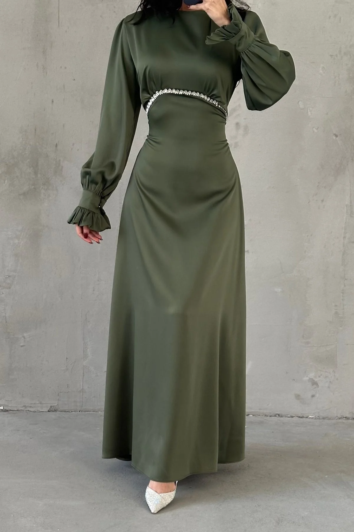 The Seraphina Embellished Satin Maxi Dress 6247