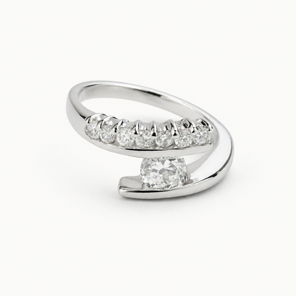 La bague Élan Curve - Argent sterling 925 et zircone cubique