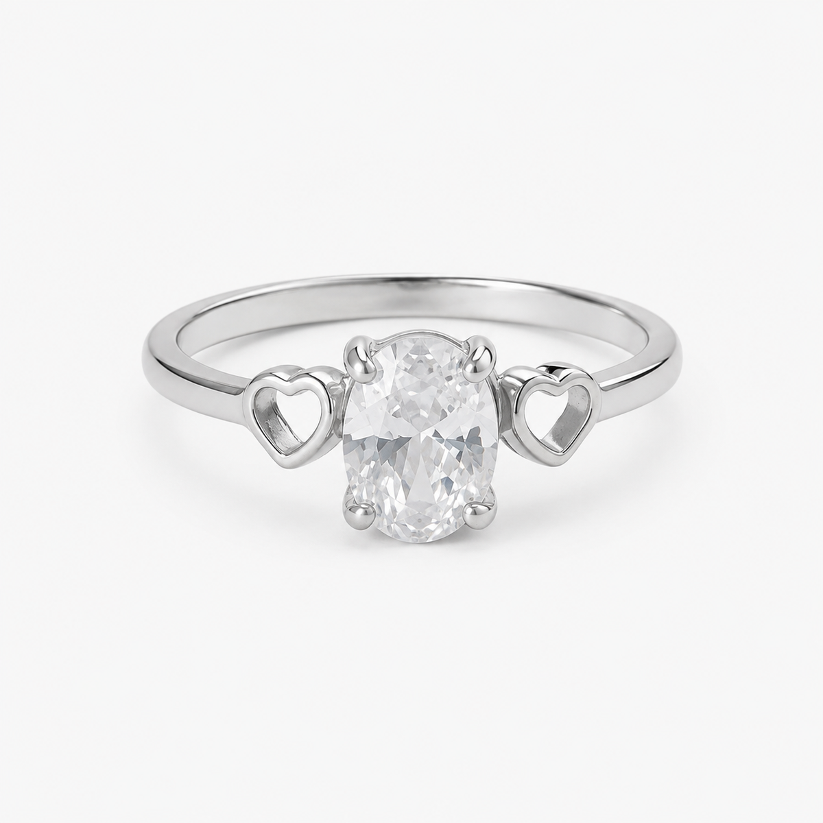 La bague Cœur Amorette - Argent sterling 925 et oxyde de zirconium
