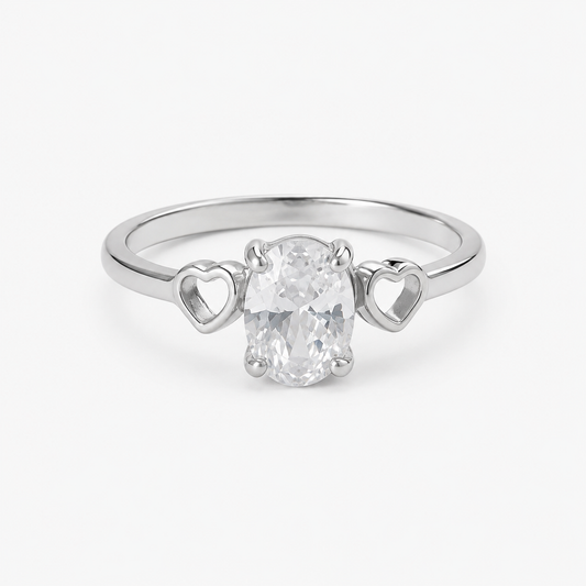 The Amorette Heart Ring - 925 Sterling Silver & CZ