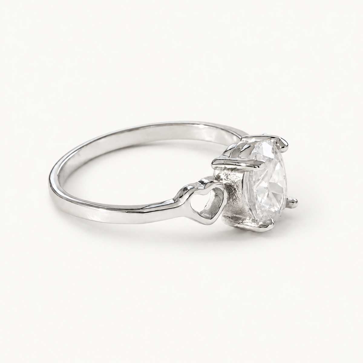 La bague Cœur Amorette - Argent sterling 925 et oxyde de zirconium