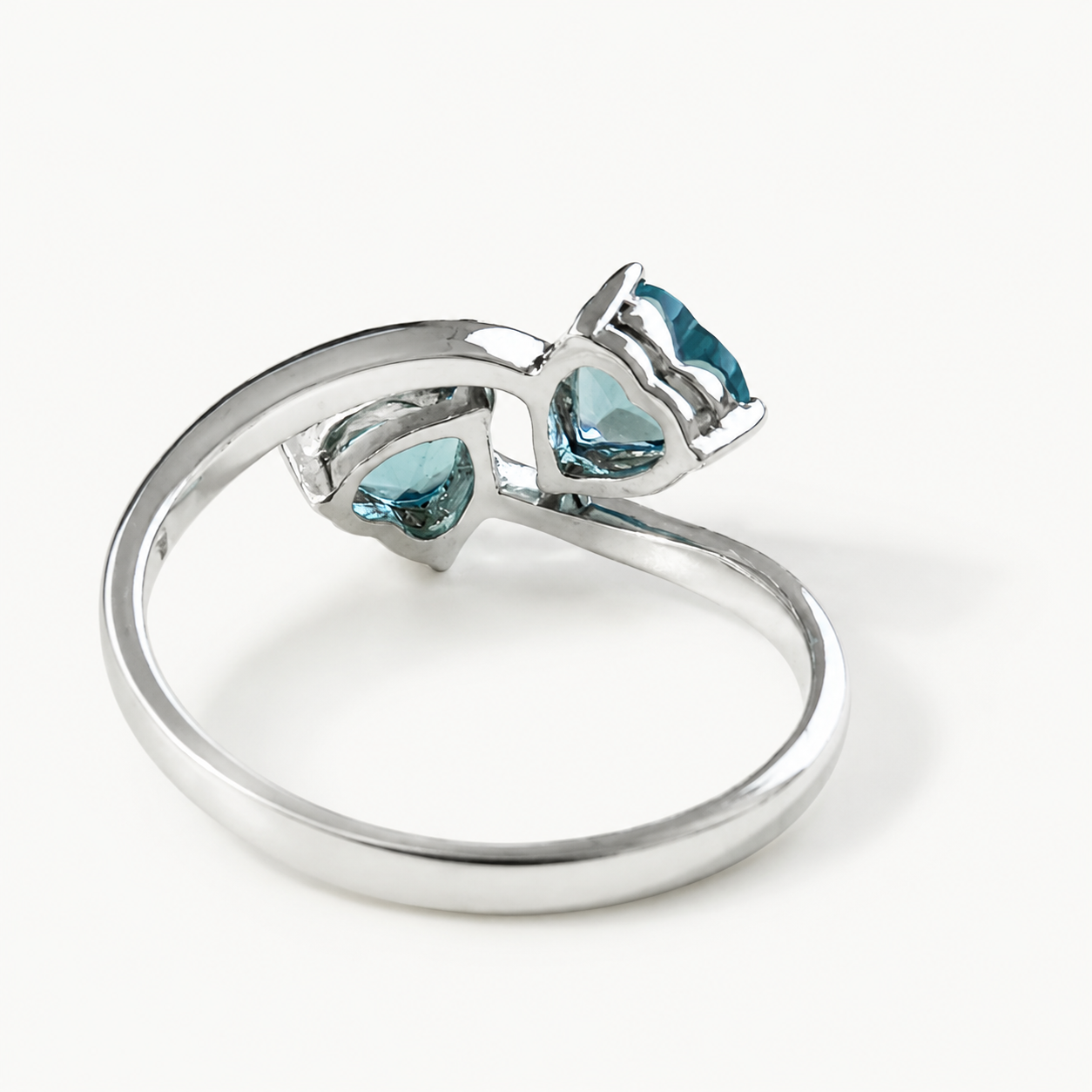 The Celeste Blue Heart Ring