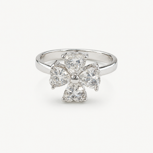 The Amélie Blossom Ring – 925 Sterling Silver & CZ