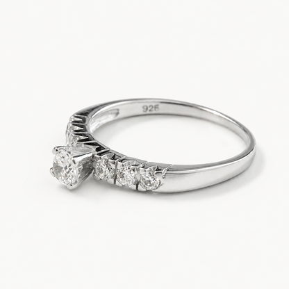 The Elara Radiance Ring – 925 Sterling Silver & CZ