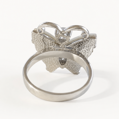 The Amara Pearl Butterfly Ring – 925 Sterling Silver