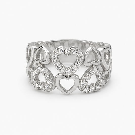 The Amour Heart Statement Ring – 925 Sterling Silver