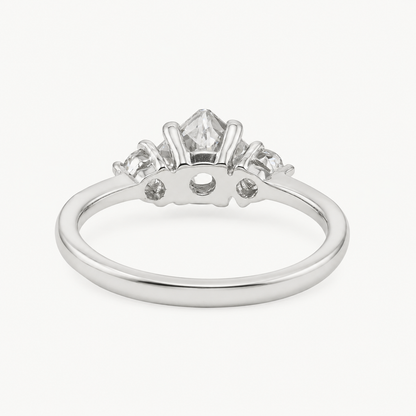 The Lumière Princess Trio Ring – 925 Sterling Silver & CZ