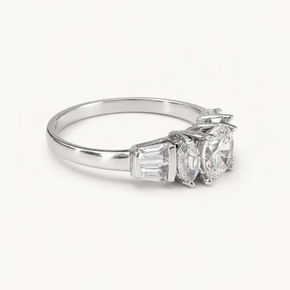 The Juliette Crystal Ring – Sterling Silver & CZ