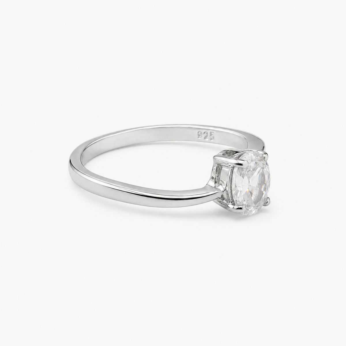 The Colette Crystal Ring – Sterling Silver & CZ