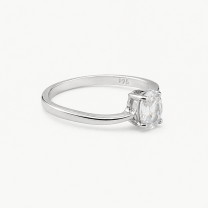 The Colette Crystal Ring – Sterling Silver & CZ