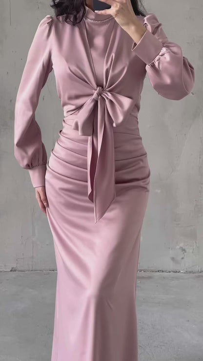 The Elara Tie-Front Maxi Dress 5050