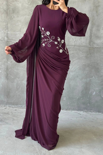 The Ebru Draped Evening Gown