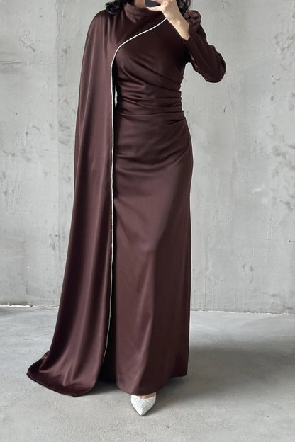 The Celeste Bloom Cape Gown