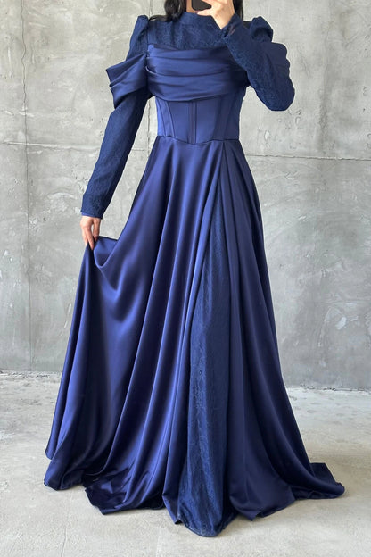 The Safiya Olive Corset Evening Gown